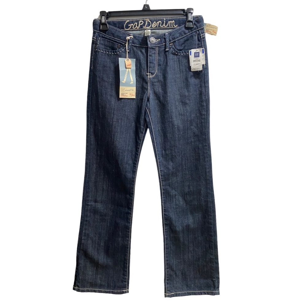 Gap‎ Denim Straight Leg Adjustable Waist sz. 12 Regular, stretch NWT